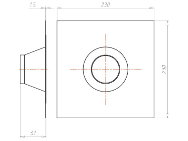 Kaiser Rohrmanschette D:75-90mm  9079-53 