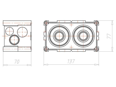 Kaiser Einlasskasten 2x1         9902.22 