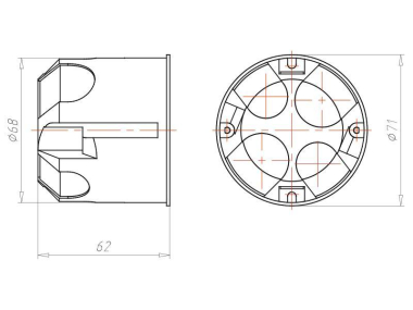 Kaiser Hohlwand Rohr-Geräte-     9266-22 