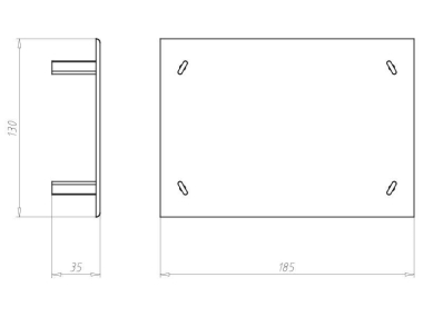 Kaiser Schraubdeckel 185x130mm   9911.02 