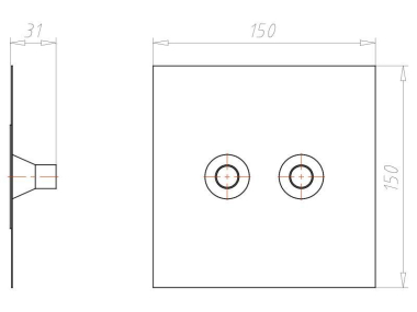 Kaiser Doppel-Rohrmanschette     9079-55 