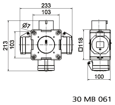 BALS CEE-Kreuzverteiler 3 CEE-     54567 