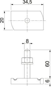 OBO MS41HB M8x60 A4 Hammerkopfschraube f 
