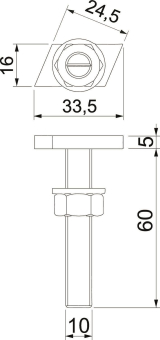 OBO ACMHB M10x60 ZL Hammerkopfschraube f 