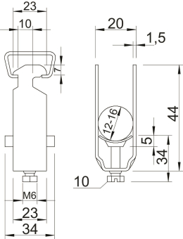 OBO 2056 16 A2 Bügelschelle 12-16mm A2 1 