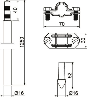 OBO 219 16 SET V4A Staberder-Set 