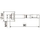 OBO BZ3 10x90/0-30A4 Bolzenanker BZ3 