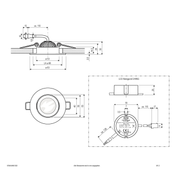 EVN Einbaustrahler Compacto  ESW44N61302 