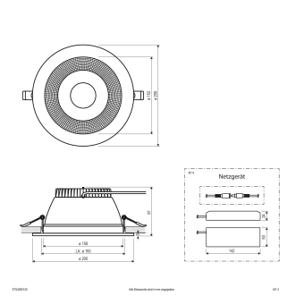 EVN LED Deckeneinbau -rund -  ET54280125 