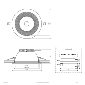 EVN LED Deckeneinbau -rund -  ET54500125 