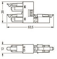 WAGO 890-1636 h-Verteiler,2-polig,Kod. 