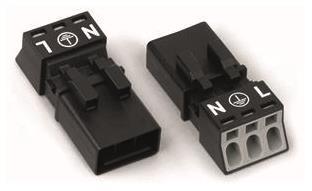 WAGO 890-213 Stecker,3-polig,schwarz 