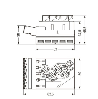 WAGO 772-261 Einspeisemodul,5 x 2,5 mm² 