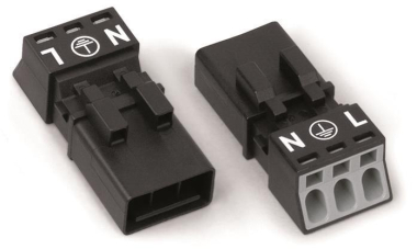 WAGO 890-213 Stecker,3-polig,schwarz 