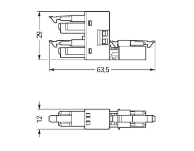 WAGO 890-1636 h-Verteiler,2-polig,Kod. 