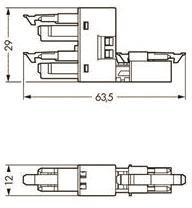 WAGO 890-1636 h-Verteiler,2-polig,Kod. 