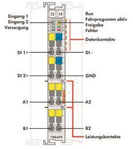 WAGO 750-670 Steppercontroller,RS-422/DC 