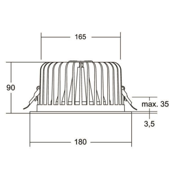 Brumberg LED DL 230V 3000K rund 12570183 