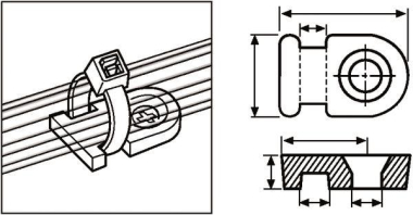 Hellermann MB2-PA66-BK(100) Befestigungs 