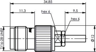TEGA TNC-Kabelbuchse         J01011A0050 
