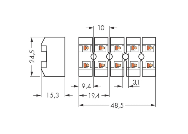 WAGO 272-585 Netzanschlussklemme,ohne 