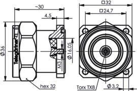 TEGA 7-16 Flanschstecker     J01120F0043 