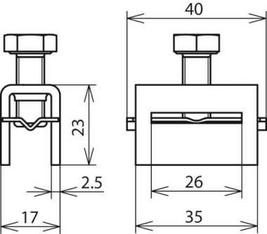 DEHN Bandrohrschelle              106324 