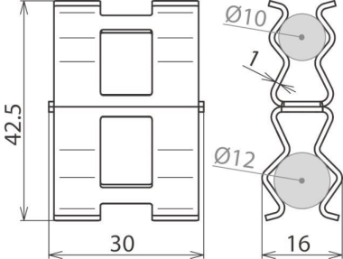 Dehn 308133 DC BK  DC BK 12 RD10 STBLANK 