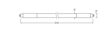 LEDV LED Tube Perf AC HO 18W/840 (39W) 