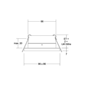 BRUM Einbaumodul quadratisch,   37006420 