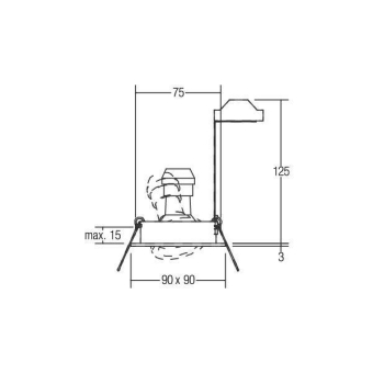 BRUM HV-Einbaust. GU10 max.     36310250 