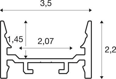 SLV GRAZIA 20 LED Aufbauprofil   1000533 