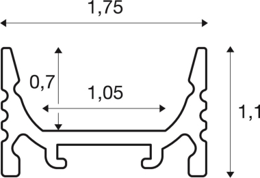SLV GRAZIA 10 LED Aufbauprofil   1000461 