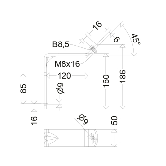 SCHUC Wandwinkel 45-             W26/45P 