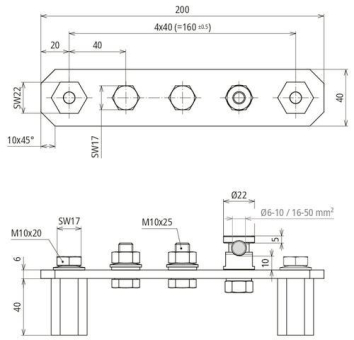 Dehn 472246 PAS    PAS 3AP M10 KSM10 V4A 
