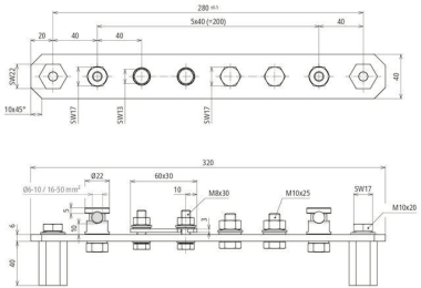 Dehn 472245 PAS PAS 6AP M8 M10 KSM10 V4A 