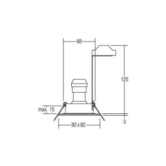 BRUM HV-Einbaul. GU10 max.      36005220 