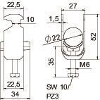 OBO BS-H1-K-22 ALU Bügelschelle 2056 