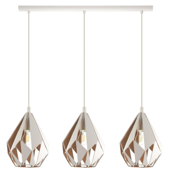 EGLO Hängeleuchte CARLTON 1 weiss, 43002 