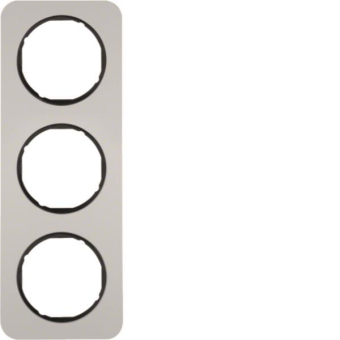 Berker Rahmen R.1 Alu/schwarz   10132184 