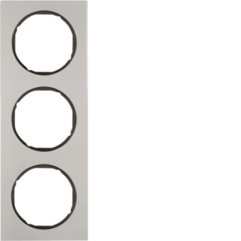 Berker Rahmen R.3 Alu/schwarz   10132284 