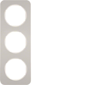 Berker Rahmen R.1 Alu/polarweiß 10132174 