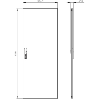 Siemens ALPHA400 DIN Tür,  8GK9510-8KK58 