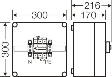 Hensel Mi-Lastschaltergehäuse    Mi 7215 