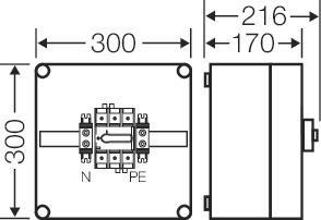 Hensel Mi-Lastschaltergehäuse    Mi 7215 