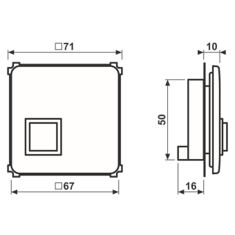 Jung Ruftaster alpinweiß   NRSCD0834RTWW 