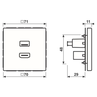 JG Multimediaanschlusssystem  MALS1163WW 