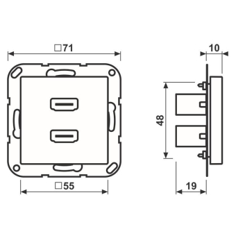 Jung Einsatz 2xHDMI           MAA1133ANM 
