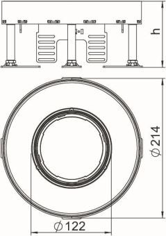 OBO RKFR2 4 V20 Runde Kassette f.Tubus 