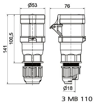 BALS CEE Kupplung 3x16A 230V        3126 